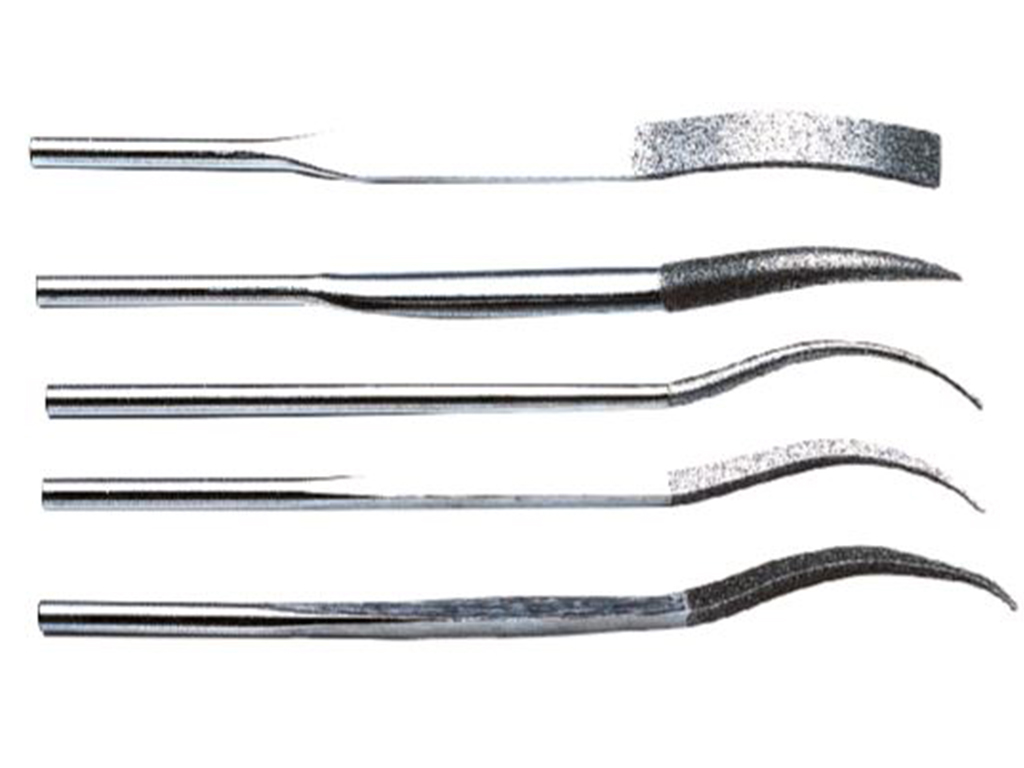 Set de 5 limas de diamante #200, largo 85, long de diam. 30 (mm)