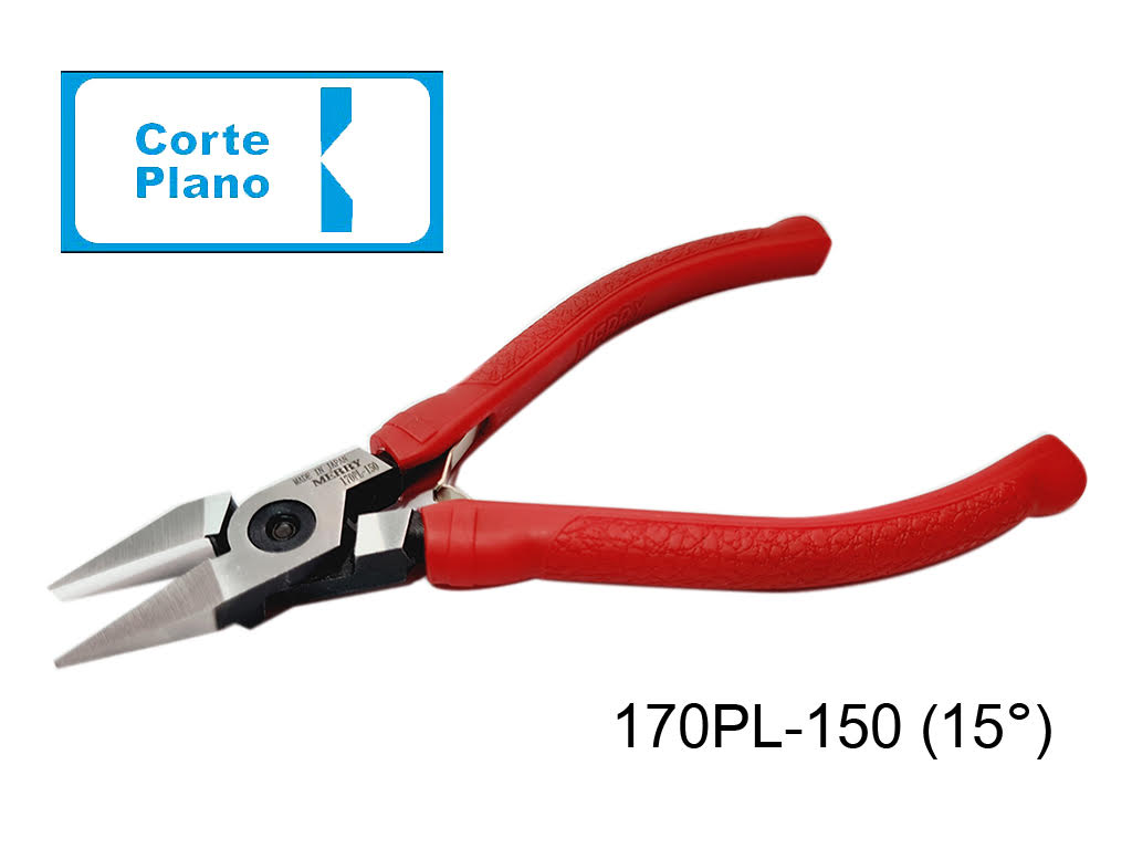 Pinza a 15&deg; para corte en plastico (colada), capacidad de corte &Oslash;5mm, tama&ntilde;o de cuchilla 24mm, corte plano.