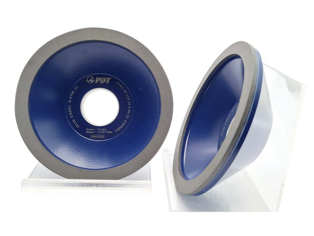 Rueda diamante 12A2-45, D125, W10, X3, T40, H32, D126(#120-140), EXPERT, EXD31, ideal para rectificado, afilado y acabado en seco de htas. de carburo.