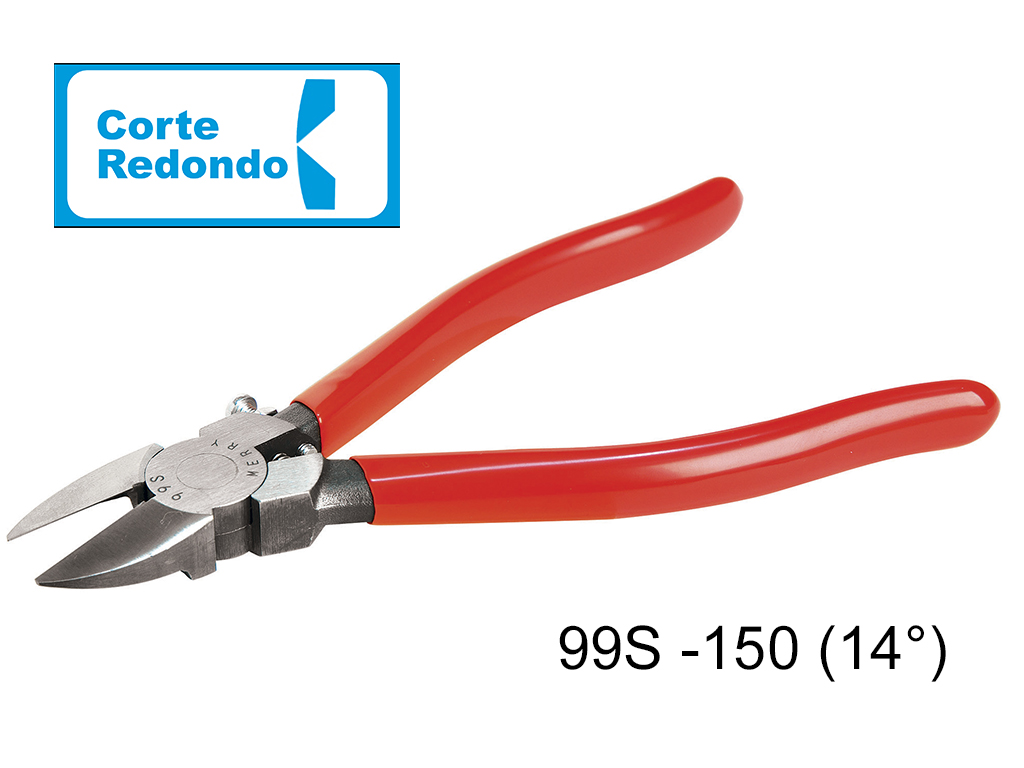 Pinza a 14&deg; para corte en plastico (colada), capacidad de corte &Oslash;8mm, tama&ntilde;o de cuchilla 18mm, corte redondo.