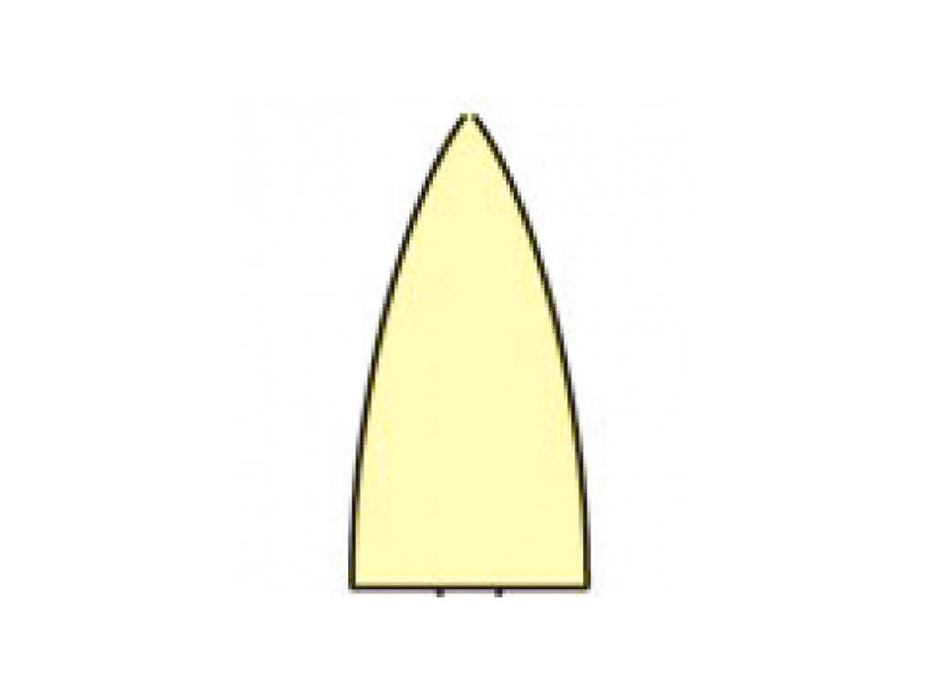 Punta montada de fieltro, punta de bala Ø 12 x 25, vástago Ø 3 (mm)