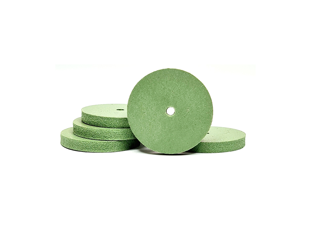 Paq. 6 discos de caucho (WA) #220 c/verde, Ø 22 x 3 mm de espesor