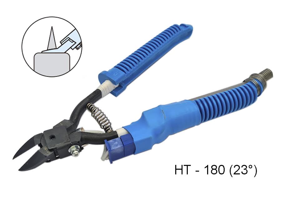 Pinza con aplicaci&oacute;n de calor para corte a 23&deg;, en plastico (colada), capacidad de corte &Oslash;4mm, tama&ntilde;o de cuchilla 16mm, compatible con unidad de control TRF25-120V