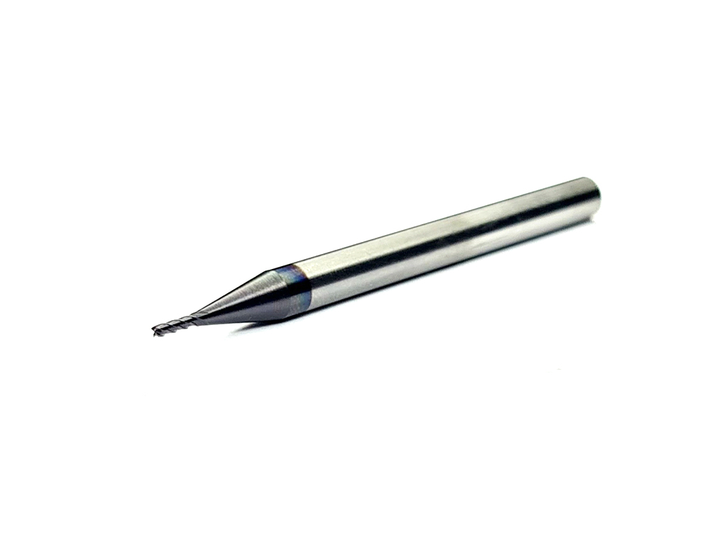 Cortador recto, 4 filos, 35°, 55 HRC, Ø1 x 3LC x 50LT, vástago 4 (mm), Nano TiaLN para maquinado en general en aceros.