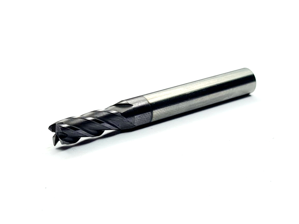 Cortador recto, 4 filos, 35°, 55 HRC, Ø5 x 13LC x 50LT, vástago 6 (mm), Nano TiaLN para maquinado en general en aceros.