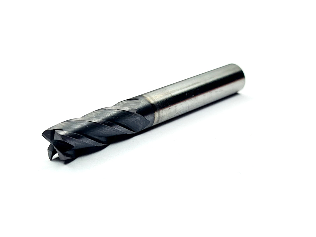 Cortador recto, 4 filos, 35°, 55 HRC, Ø8 x 20LC x 60LT, vástago 8 (mm), Nano TiaLN para maquinado en general en aceros.