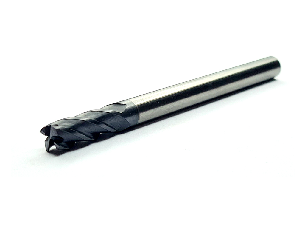 Cortador recto, 4 filos, 35°, 55 HRC, Ø6 x 15LC x 75LT, vástago 6 (mm), Nano TiaLN para maquinado en general en aceros.