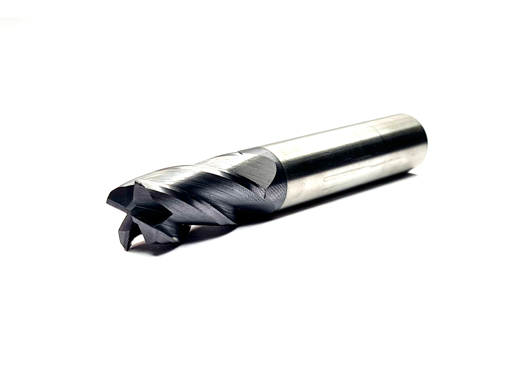 Cortador recto, 4 filos, 30°, 55 HRC, Ø12 x 24LC x R0.5 x 75LT, vástago 6 (mm), Nano TiaLN para maquinado en general en aceros.