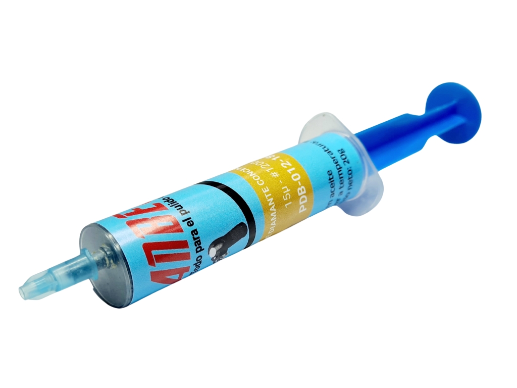Pasta de diamante (concentración alta), 15 micras, etiqueta azul, #1200, 20 g
