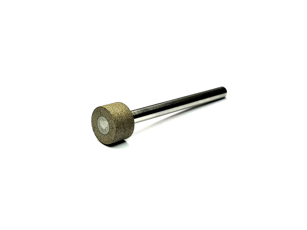 Rectificador cilindrico CBN resínico, #120, Ø16 x 10, vida 4.0, largo 80, vástago Ø6 (mm)