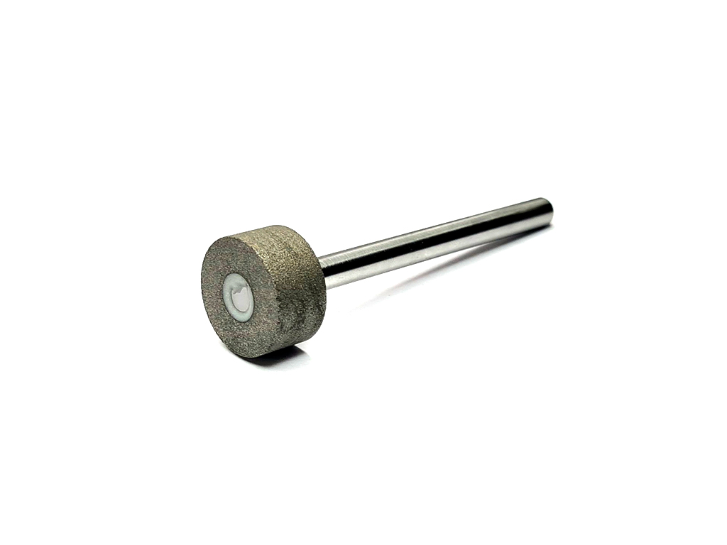 Rectificador cilindrico CBN resínico, #120, Ø20 x 10, vida 6, largo 80, vástago Ø6 (mm)