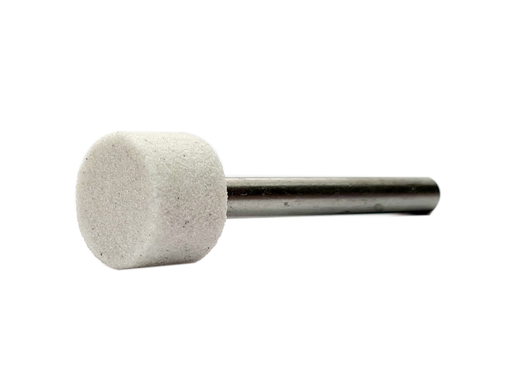 Rectificador c/blanco, #80, cilindrica recta, tipo W203, Ø3/4 x 1/2 , vástago 1/4", max rpm: 35,000, p/trabajo en acero templado 
