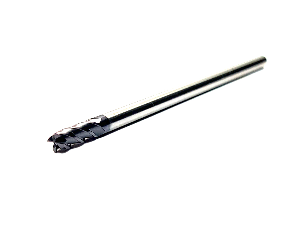 Cortador recto, 4 filos, 35°, 55HCR, Ø 4 x 11LC x 100LT, vástago 4 (mm), Nano TiaLN para maquinado en general en aceros.